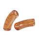 Acrylic Tube bead 34x11mm crackled Copper brown